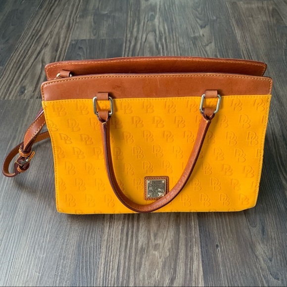 Dooney & Bourke Yellow Signature Logo Handbag - Picture 1 of 16
